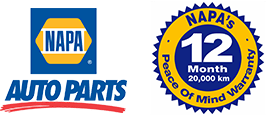 NAPA Auto Parts and 12 Month Peace of Mind Warranty Available at Hawkrigg Auto Service