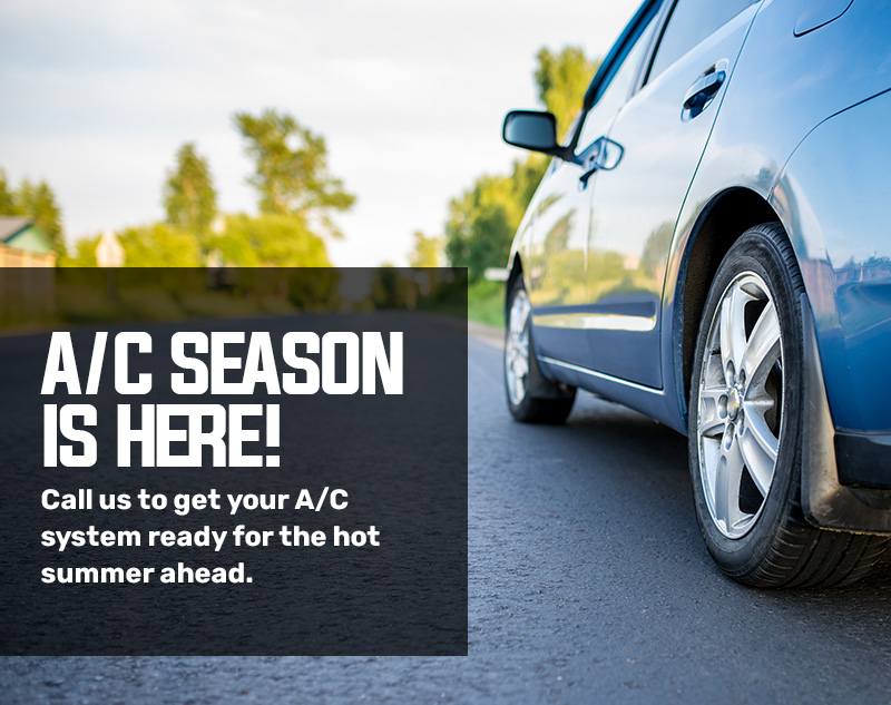 A/C season is here. Call us to get your A/C system ready for the hot summer ahead.  